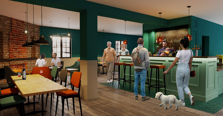 Artist impression of the new bar area at the Park Head Hotel